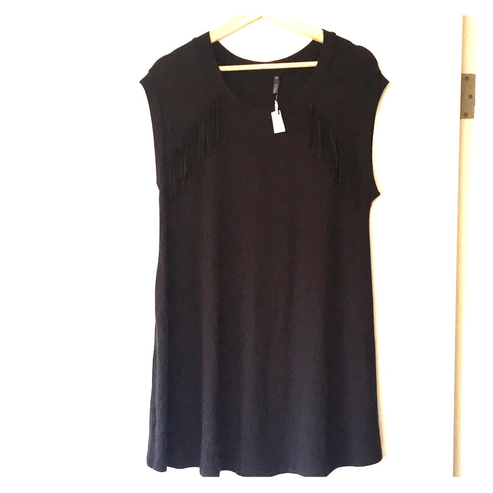 Riller & Fount black short sleeved t-shirt dress